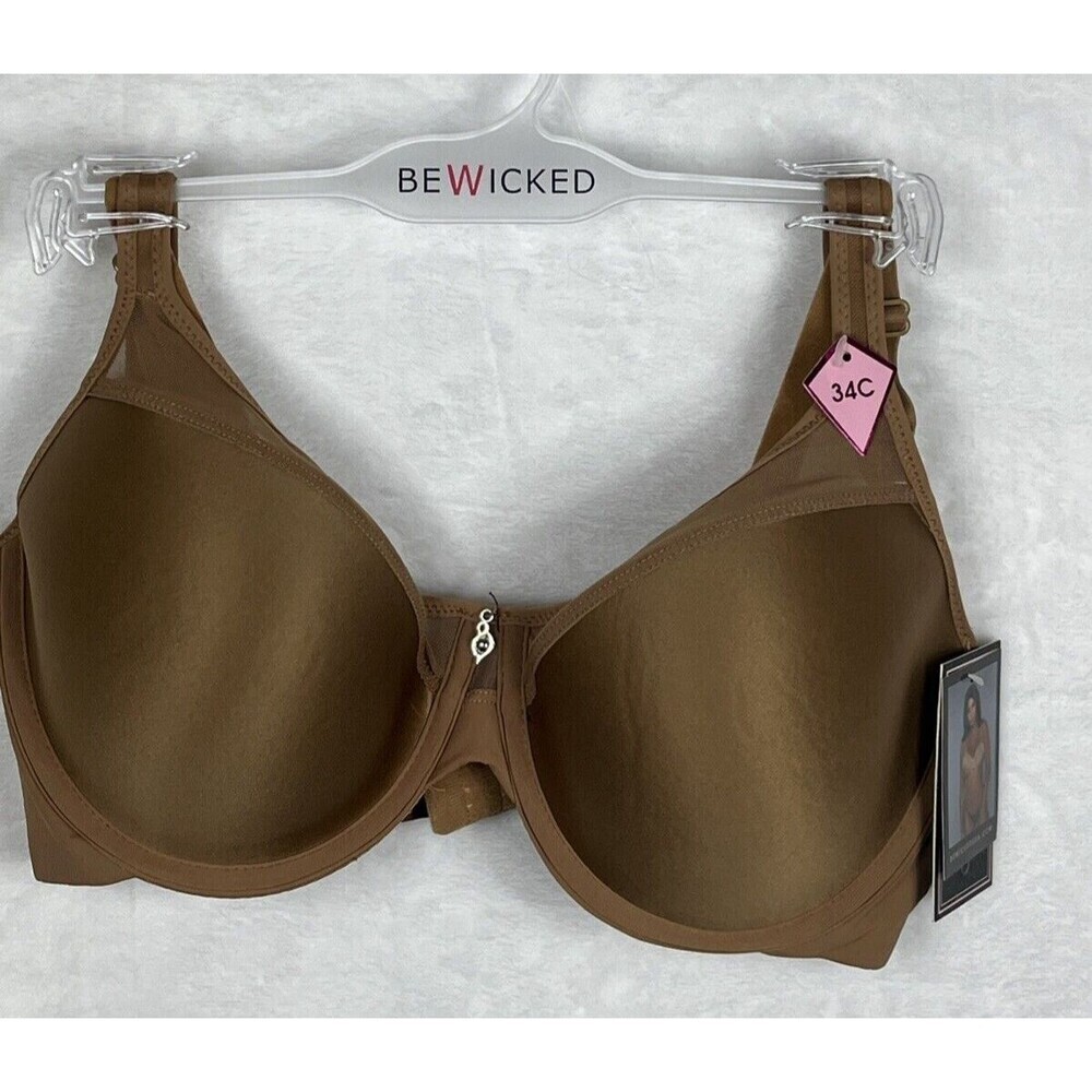 Be Wicked Kristy Full Coverage Bra Underwire Cinnamon Size 34C NWT